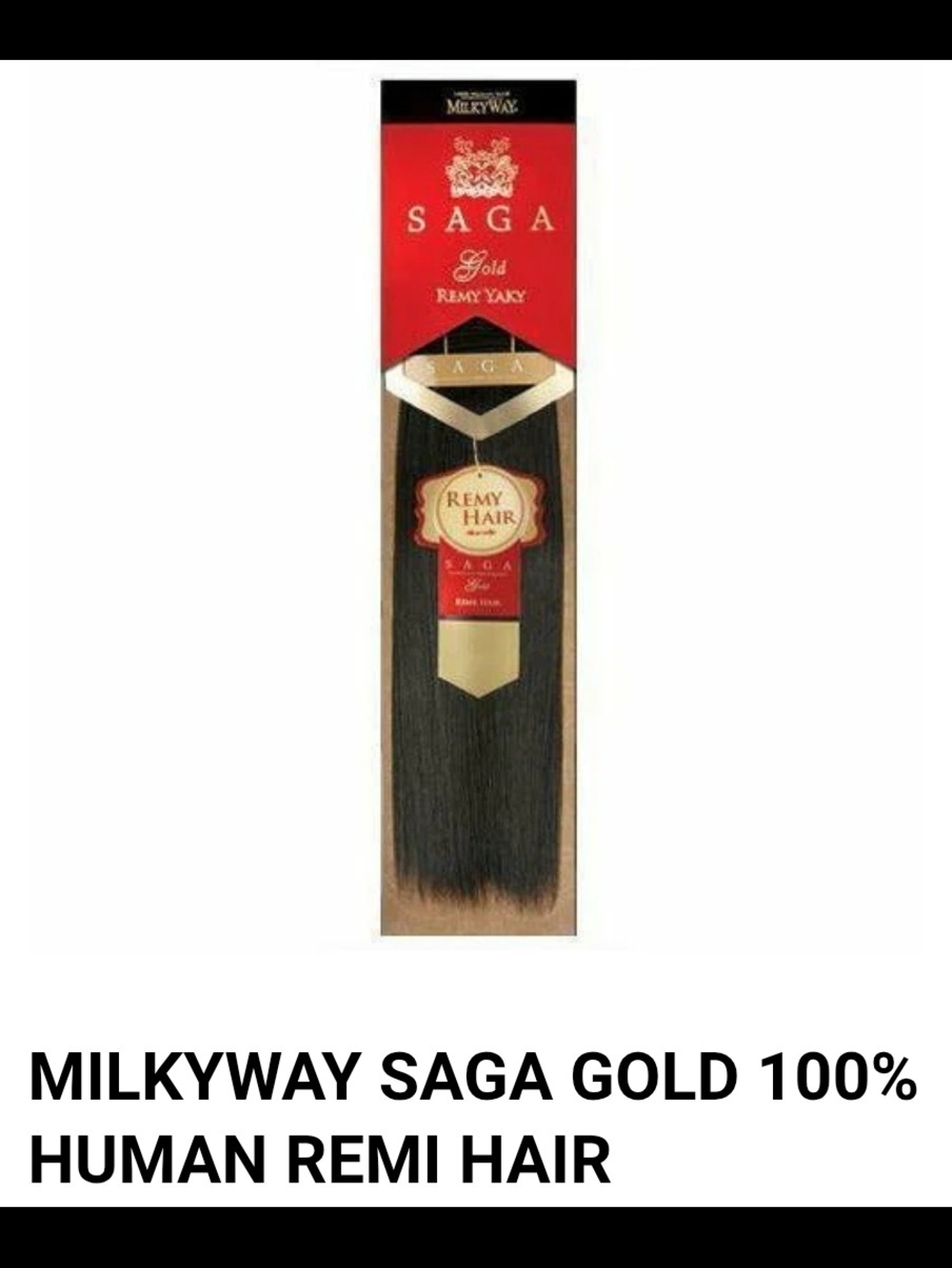 Saga Gold Remy Yaky Human Hair Weave - Black